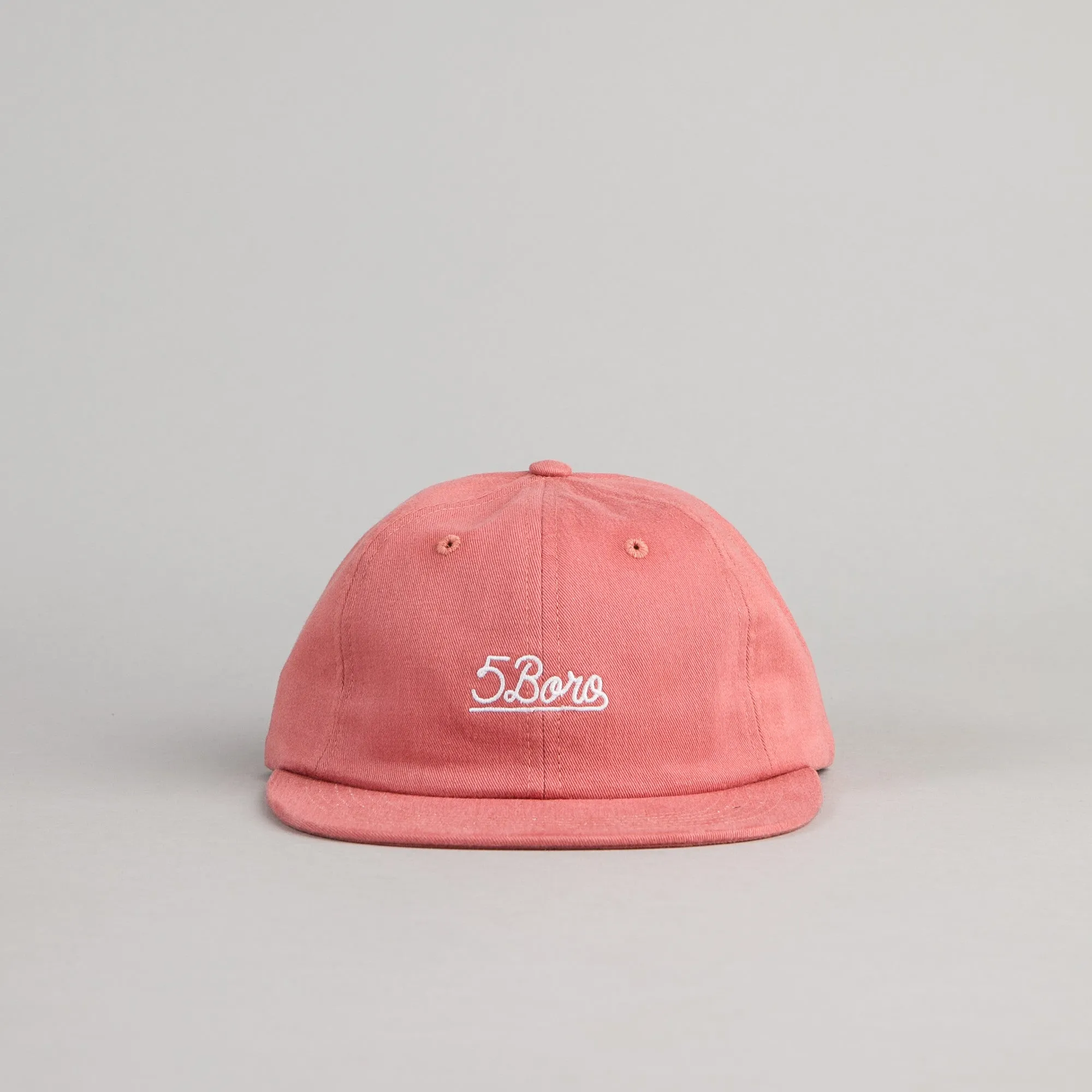 5Boro 5B Script Six Panel Cap - Red