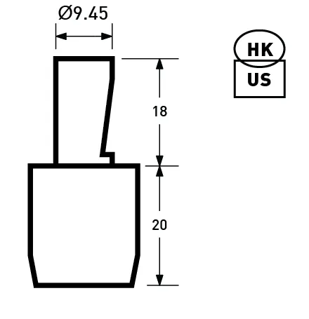 9.5mm Double Cap Flat Head Rivet | EK-DF95*12