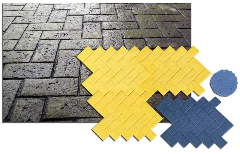 Brick Concrete Stamps - Olde Town Herringbone