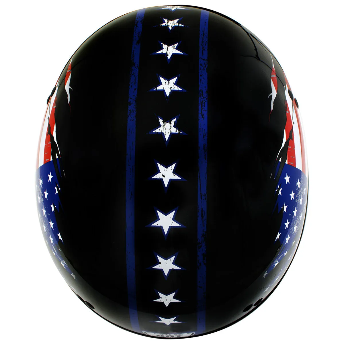 Hot Leathers HLD1051 'USA Flag (Star and Stripes )' Gloss Black