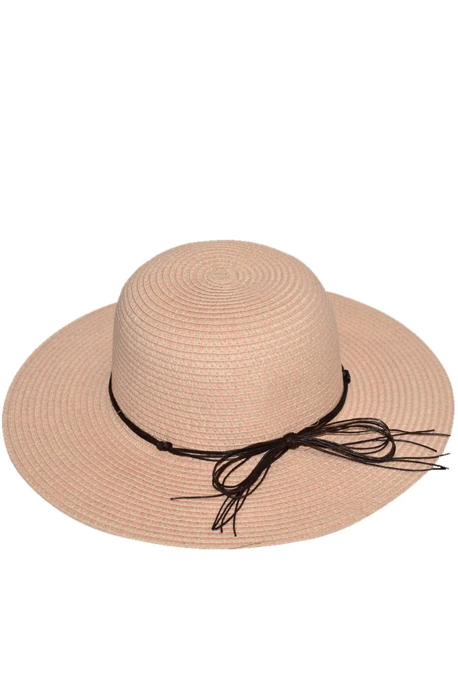 Sazety Pink Straw Beach Hat