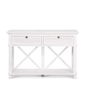 West Beach 2 Drawer Hamptons 130cm Console White